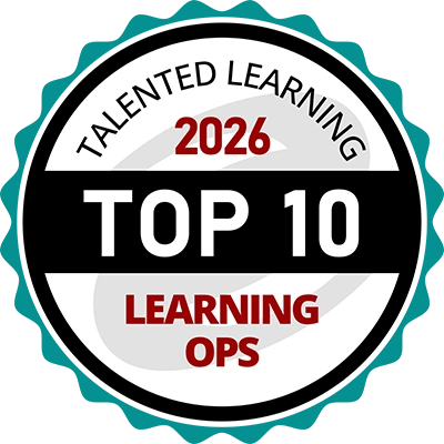 Talented Learning 2026 Top 10 Learning Operations Systems badge – Training Orchestra